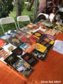 A bookstand at Pa Gya! Literary Festival, hosted by Writers Project Ghana